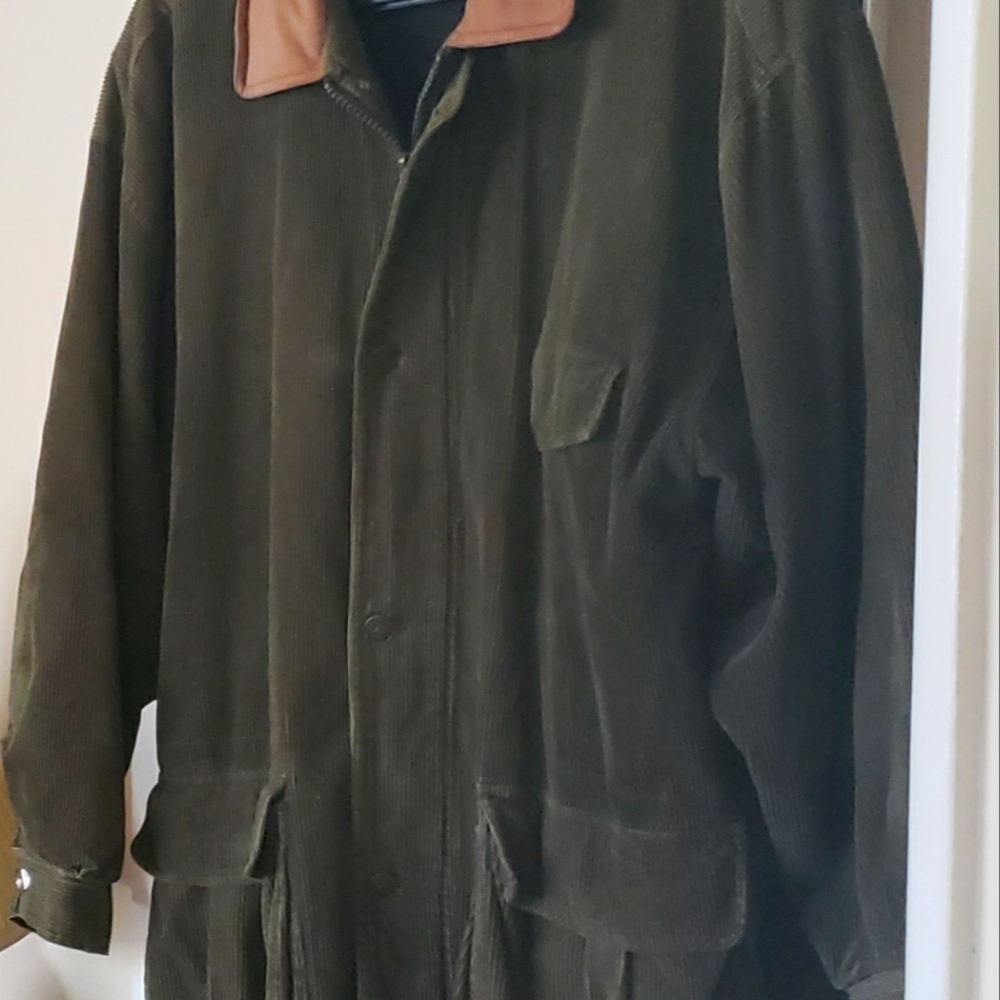 VINTAGE 1991 FREE COUNTRY MENS CORDUROY EXTRA LARGE OUTDOOR GREEN JACKET